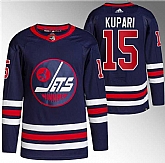 Men's Winnipeg Jets #15 Rasmus Kupari 2021-22 Navy Stitched Jersey,baseball caps,new era cap wholesale,wholesale hats